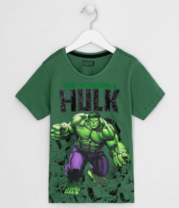 Camiseta Infantil Estampa Hulk - Tam 3 a 8 anos