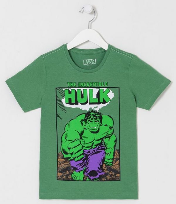 Camiseta Infantil com Estampa do Hulk - Tam 3 a 10 anos