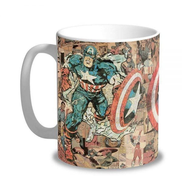 Caneca De Cerâmica Capitão América Hq