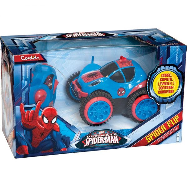 Carrinho De Controle Remoto Candide Homem-Aranha Spider Flip 5851 3 Funções Candide