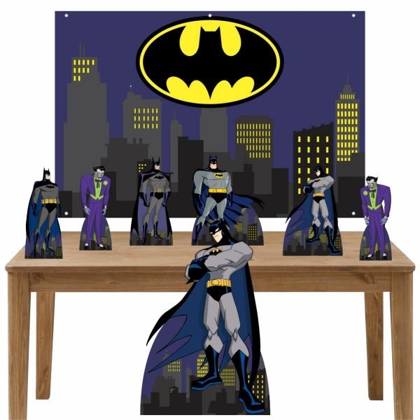 Kit Decoração De Festa Totem Display 8 Peças Batman