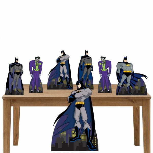 Kit Decoração De Festa Totem Display Batman - 7 Peças