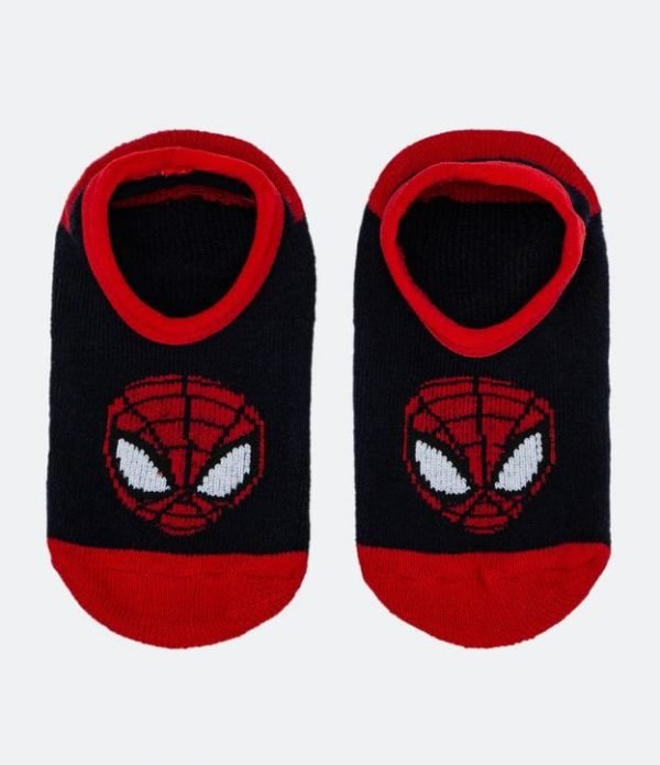 Meia Infantil Modelo Sapatilha Homem Aranha - Tam 19/22 ao 23/26