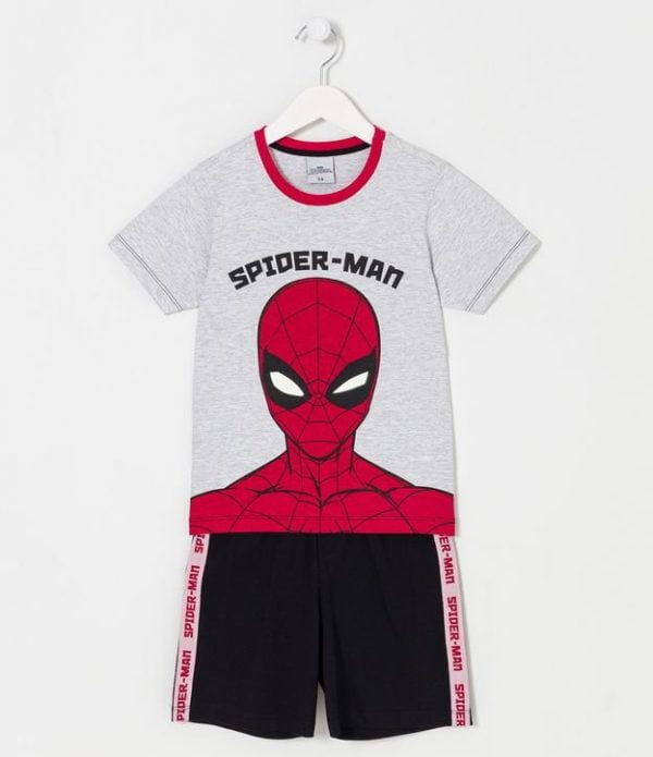 Pijama Infantil Curto com Estampa Homem Aranha - Tam 01 a 14 Anos