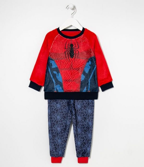 Pijama Infantil Longo em Fleece Homem Aranha - Tam 2 a 12 anos