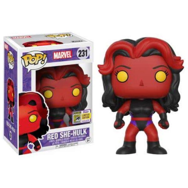 Red She-Hulk - Pop Marvel - Funko - Sdcc 2017 Exclusive