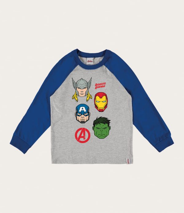 Infantil - Camiseta Menino Manga Raglan Avengers® Malwee