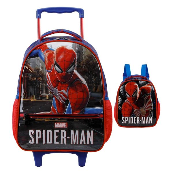 Infantil - Kit Mochila d Rodinha Xeryus 16 Homem Aranha 11670 Vermelho