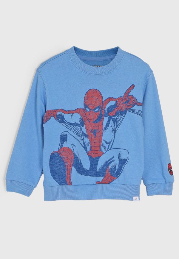 Blusa de Moletom GAP Homem Aranha Azul