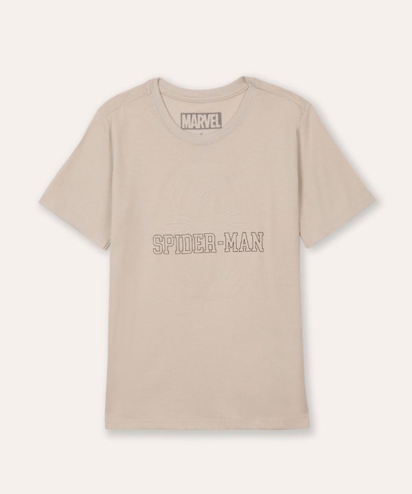 camiseta de algodão infantil homem aranha cinza