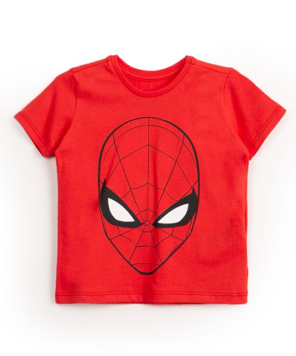 camiseta infantil manga curta homem aranha vermelho