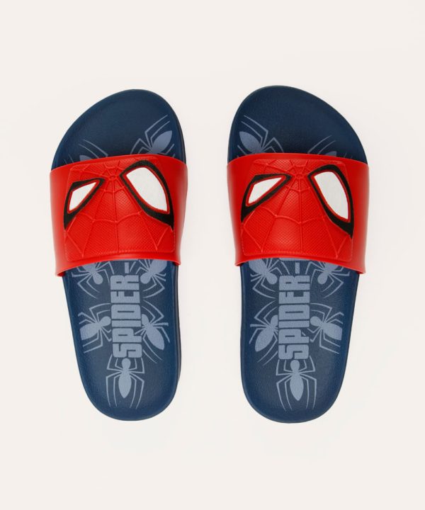 chinelo infantil grendene homem aranha azul