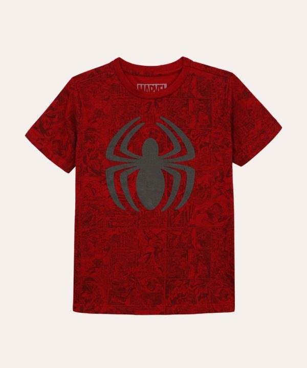 camiseta infantil homem aranha vermelha